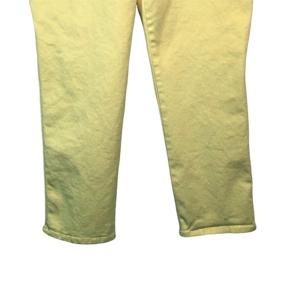 Gloria Vanderbilt Yellow Denim Slimming Jeans Size 16 Petite Stretch Amanda - Picture 9 of 11